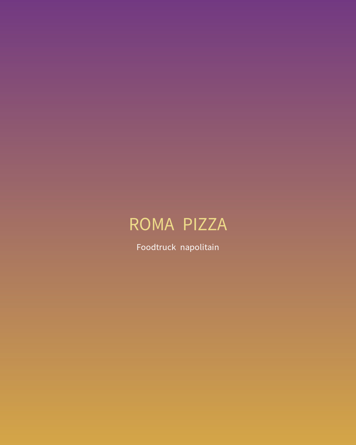Foodtruck jaune ROMA PIZZA ancienne remorque